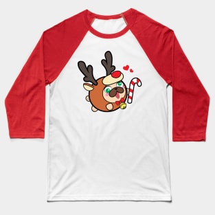 Doopy the Pug Puppy - Christmas Baseball T-Shirt